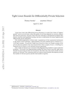 Tight Lower Bounds for Differentially Private Selection