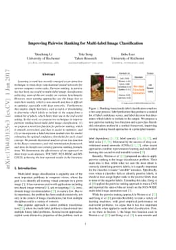 Improving Pairwise Ranking for Multi-label Image Classification