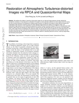 Restoration of Atmospheric Turbulence-distorted Images via RPCA and
  Quasiconformal Maps