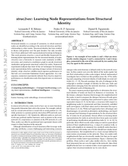 struc2vec: Learning Node Representations from Structural Identity