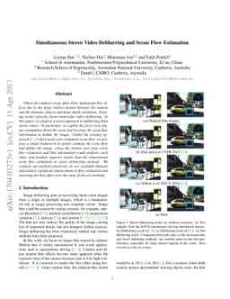 Simultaneous Stereo Video Deblurring and Scene Flow Estimation