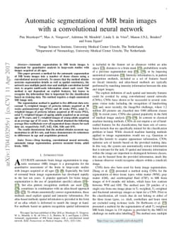 Automatic segmentation of MR brain images with a convolutional neural
  network
