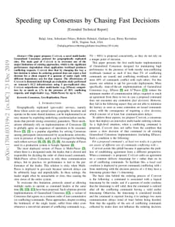 Speeding up Consensus by Chasing Fast Decisions