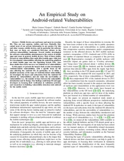 An Empirical Study on Android-related Vulnerabilities