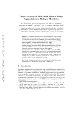 Deep Learning for Multi-Task Medical Image Segmentation in Multiple
  Modalities