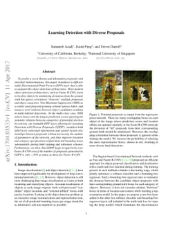 Learning Detection with Diverse Proposals