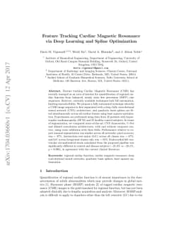 Feature Tracking Cardiac Magnetic Resonance via Deep Learning and Spline
  Optimization