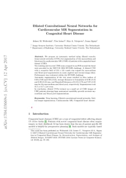 Dilated Convolutional Neural Networks for Cardiovascular MR Segmentation
  in Congenital Heart Disease