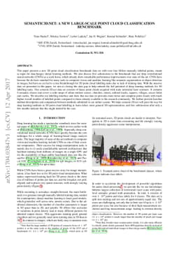 Semantic3D.net: A new Large-scale Point Cloud Classification Benchmark