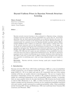 Beyond Uniform Priors in Bayesian Network Structure Learning