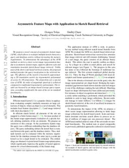 Asymmetric Feature Maps with Application to Sketch Based Retrieval