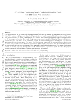 2D-3D Pose Consistency-based Conditional Random Fields for 3D Human Pose
  Estimation