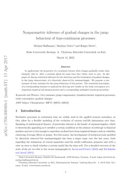 Nonparametric inference of gradual changes in the jump behaviour of
  time-continuous processes