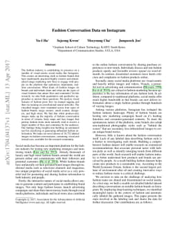Fashion Conversation Data on Instagram
