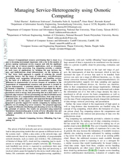 Managing Service-Heterogeneity using Osmotic Computing