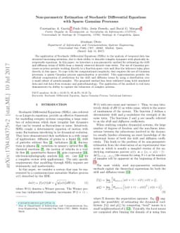 Non-parametric Estimation of Stochastic Differential Equations with
  Sparse Gaussian Processes