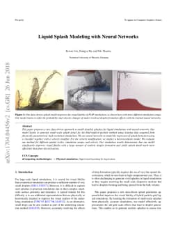 Liquid Splash Modeling with Neural Networks