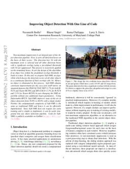 Soft-NMS -- Improving Object Detection With One Line of Code