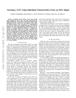 Securing a UAV Using Individual Characteristics From an EEG Signal