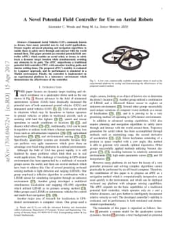 A Novel Potential Field Controller for Use on Aerial Robots