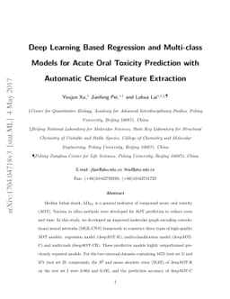 Deep Learning Based Regression and Multi-class Models for Acute Oral
  Toxicity Prediction with Automatic Chemical Feature Extraction