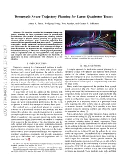 Downwash-Aware Trajectory Planning for Large Quadrotor Teams