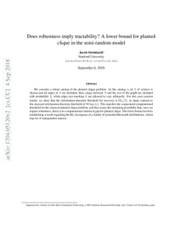 Does robustness imply tractability? A lower bound for planted clique in
  the semi-random model
