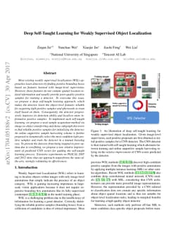 Deep Self-Taught Learning for Weakly Supervised Object Localization