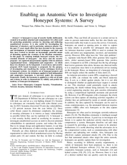 Enabling an Anatomic View to Investigate Honeypot Systems: A Survey