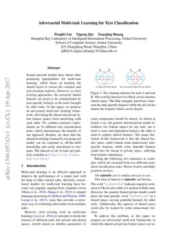 Adversarial Multi-task Learning for Text Classification