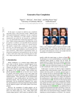 Generative Face Completion