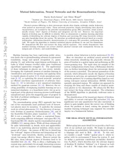 Mutual Information, Neural Networks and the Renormalization Group