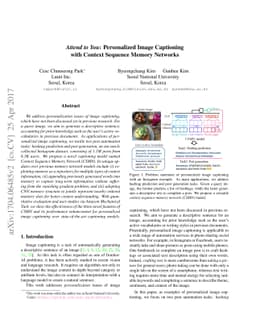 Attend to You: Personalized Image Captioning with Context Sequence
  Memory Networks