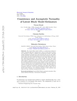 Consistency and Asymptotic Normality of Latent Block Model Estimators