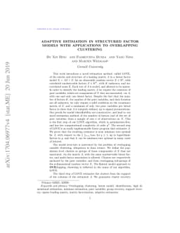 Adaptive Estimation in Structured Factor Models with Applications to
  Overlapping Clustering