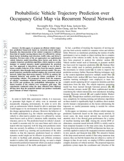 Probabilistic Vehicle Trajectory Prediction over Occupancy Grid Map via
  Recurrent Neural Network