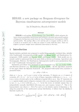 BDSAR: a new package on Bregman divergence for Bayesian simultaneous
  autoregressive models