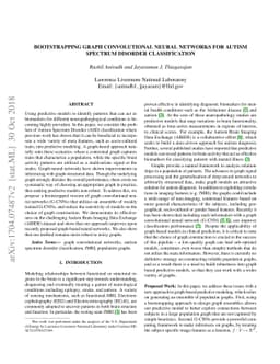 Bootstrapping Graph Convolutional Neural Networks for Autism Spectrum
  Disorder Classification