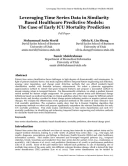 Leveraging Patient Similarity and Time Series Data in Healthcare
  Predictive Models
