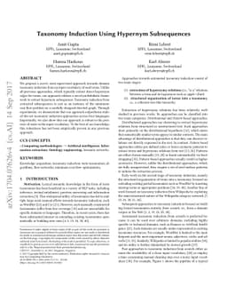 Taxonomy Induction using Hypernym Subsequences