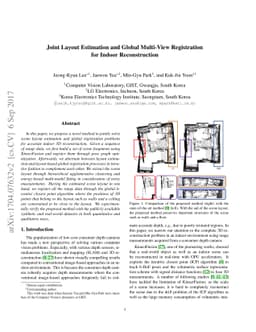 Joint Layout Estimation and Global Multi-View Registration for Indoor
  Reconstruction