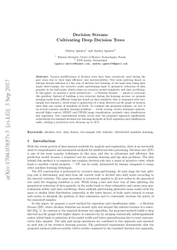Decision Stream: Cultivating Deep Decision Trees