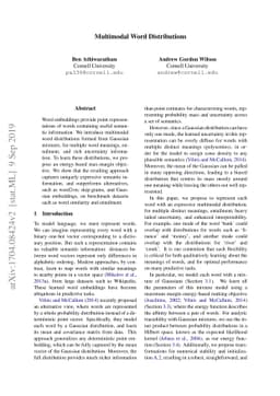 Multimodal Word Distributions