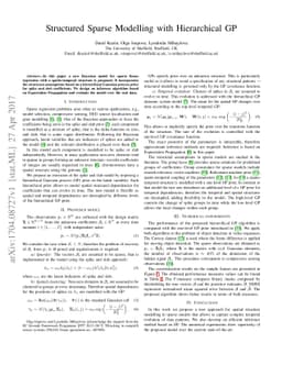 Structured Sparse Modelling with Hierarchical GP