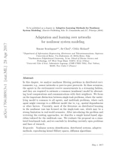 Adaptation and learning over networks for nonlinear system modeling