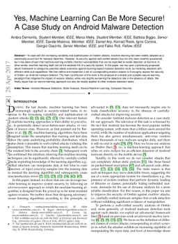 Yes, Machine Learning Can Be More Secure! A Case Study on Android
  Malware Detection