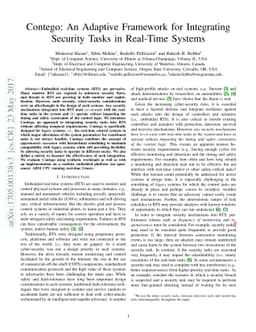Contego: An Adaptive Framework for Integrating Security Tasks in
  Real-Time Systems