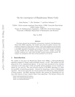 On the convergence of Hamiltonian Monte Carlo