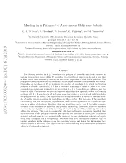 Meeting in a Polygon by Anonymous Oblivious Robots