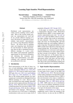 Learning Topic-Sensitive Word Representations